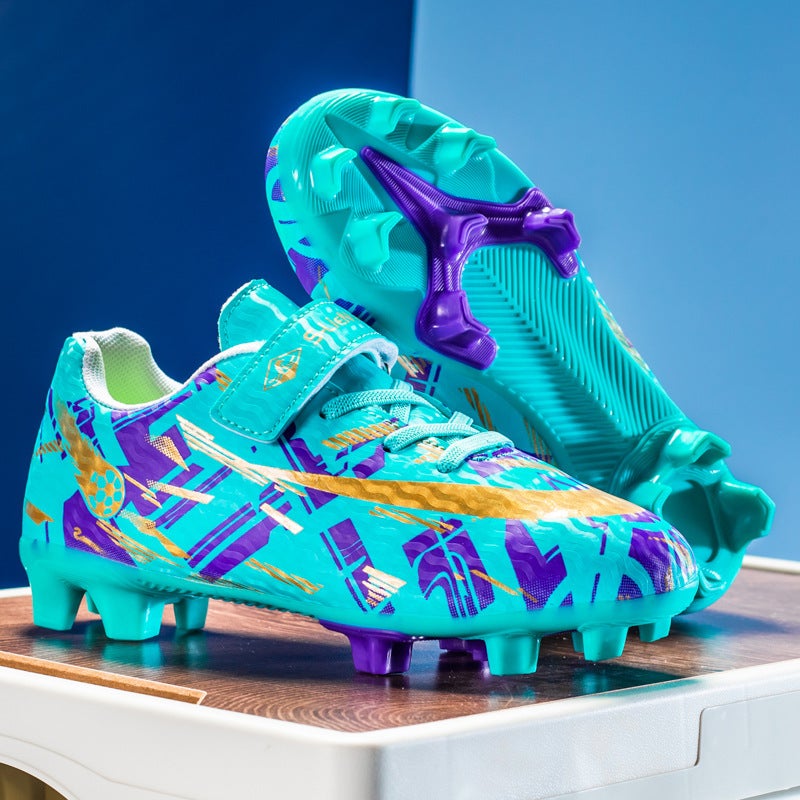 Activities New Children'S Football Shoes Spike Magic Buckle Code People Lawn Student Competition Training Football Shoes 28-39 - Image 1